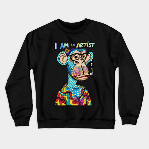 I Am An Artist Crewneck Sweatshirt by TooplesArt